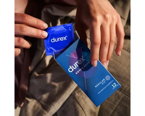 Презервативы Durex Extra Safe с силиконовой смазкой максимальная надежность 12 шт. (5010232954205)
