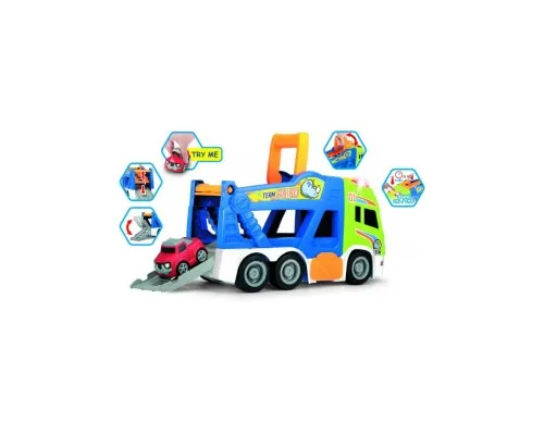 Спецтехніка Dickie Toys Транспортер АВС Сканія. Тім з мякою машинкою, зі звук. та світл. ефектами, 42 см (4117000)