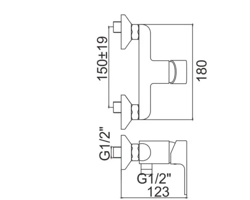 Змішувач Ibergrif Square M12022W