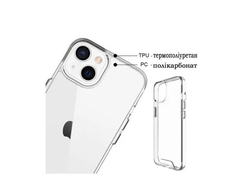 Чохол до мобільного телефона BeCover Space Case Apple iPhone 13 Transparancy (708579)