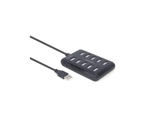 Концентратор Gembird USB 2.0 10 ports black (UHB-U2P10P-01)