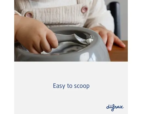 Набір дитячого посуду Difrax мисочка, виделка та ложка (Clay) (7342 Clay)