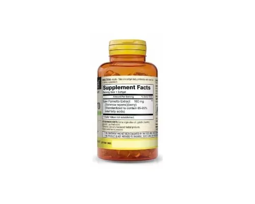 Травы Mason Natural Со Пальметто экстракт, Здоровье Простаты, Saw Palmetto, 60 ге (MAV-12905)