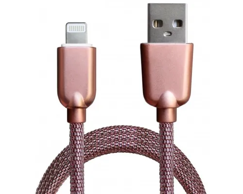 Дата кабель USB 2.0 AM to Lightning 1.0m 1.5A Rose Gold Grand-X (ML02RG)