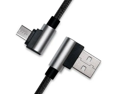 Дата кабель USB 2.0 AM to Micro 5P 1.0m Premium black REAL-EL (EL123500031)