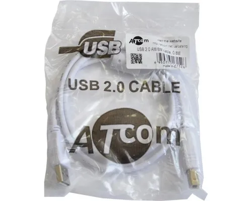 Кабель для принтера USB 2.0 AM/BM 1.5m ferite Atcom (5474)