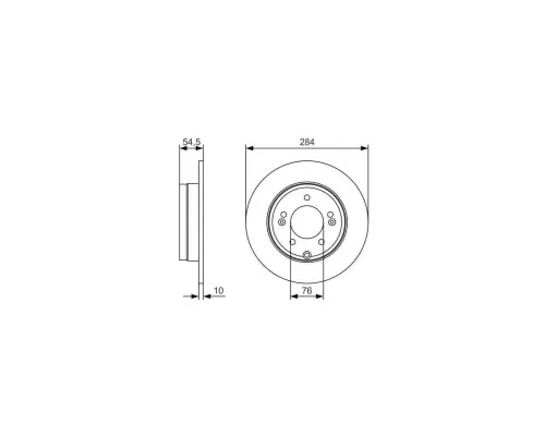 Гальмівний диск Bosch 0 986 479 T49