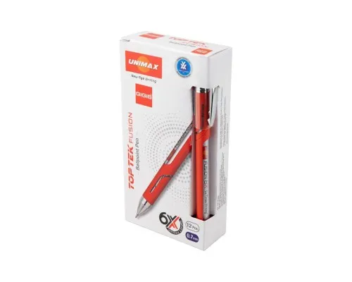 Ручка кулькова Unimax Top Tek Fusion 10 000, червона (UX-10 000-06)