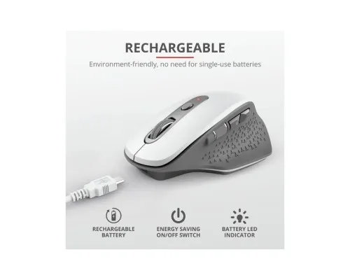 Мышка Trust Ozaa Rechargeable Wireless White (24035)