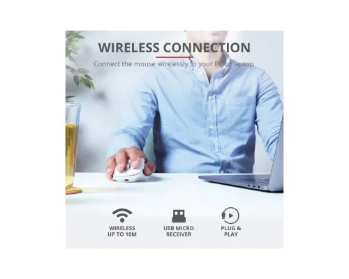 Мишка Trust Ozaa Rechargeable Wireless White (24035)