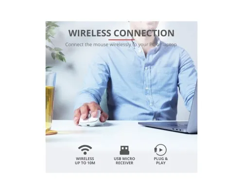 Мышка Trust Ozaa Rechargeable Wireless White (24035)