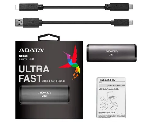 Накопичувач SSD USB 3.2 2TB ADATA (ASE760-2TU32G2-CTI)