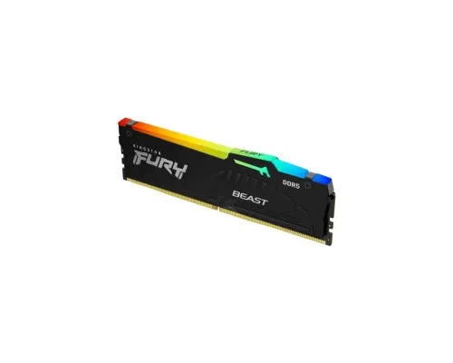 Модуль памяті для компютера DDR5 16GB 5200 MHz Beast RGB AM5 Black Kingston Fury (ex.HyperX) (KF552C36BBEA-16)