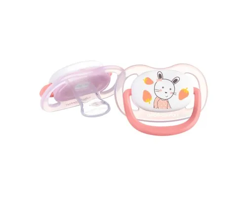 Пустушка Bebe Confort Physio Air, 2 шт, 0/6 міс (рожева з жовтим) (3104201910)