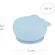 Тарелка детская MinikOiOi Bowly глубокая с крышкой на присоске Mineral Blue (101080003)