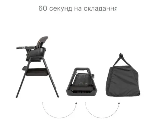 Стульчик для кормления Tutti Bambini 7 в 1 Nova черный (611010/9999)