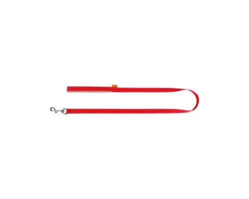 Поводок для собак Dog Extreme из нейлона с прорезиненной ручкой Ш 20 мм Д 122 см красный (43153)