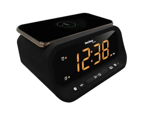 Настольные часы Technoline WT477 Wireless Mobile Charging Black (DAS302477)