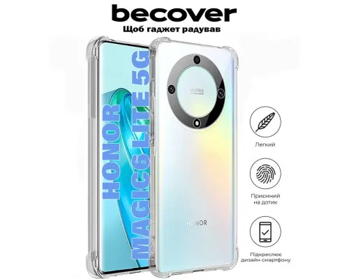 Чохол до мобільного телефона BeCover Anti-Shock Honor Magic6 Lite 5G Clear (710846)