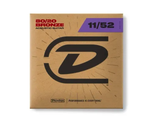 Струни для гітари Jim Dunlop 80/20 Bronze Acoustic Guitar Strings (11-52) (DAB1152)