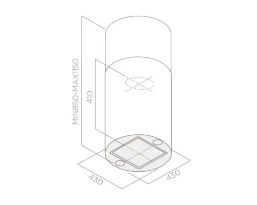 Вытяжка кухонная Elica TUBE PRO ISLAND IX/A/43