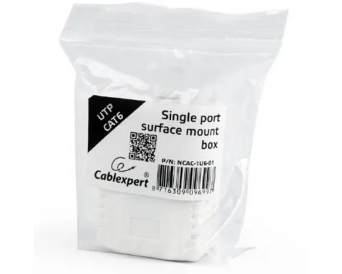 Компютерна розетка Cablexpert RJ45x1 UTP cat.6 (NCAC-1U6-01)