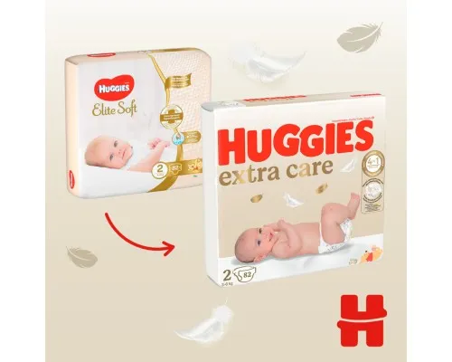 Підгузки Huggies Extra Care 2 (3-6 кг), 82 шт (5029053578088)