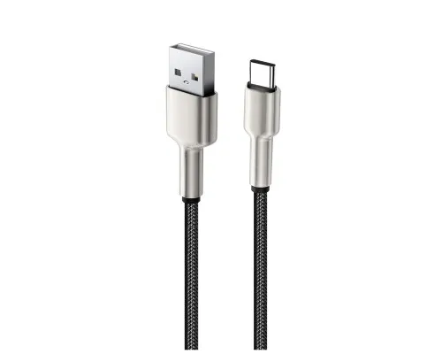 Дата кабель USB 2.0 AM to Lightning 1.0m head metal black ColorWay (CW-CBUL046-BK)