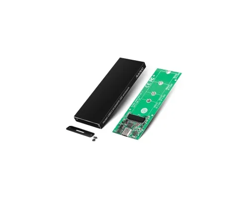 Кишеня зовнішня Maiwo M.2 SSD (NGFF) SATA USB3.1 GEN2 Type-C al. (K16NC black)