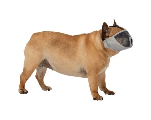Намордник для собак Trixie для брахіцефалів тканинний S-М 40 см Сірий (4057589176271)