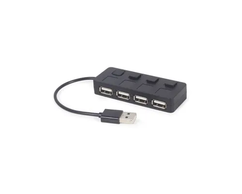 Концентратор Gembird USB 2.0 4 ports switch black (UHB-U2P4-05)