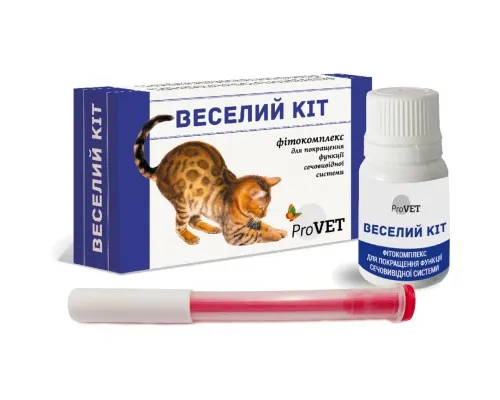 Краплі для тварин ProVET Веселий Кіт для покращення функції сечовивідної системи 20 мл (4823082417520)