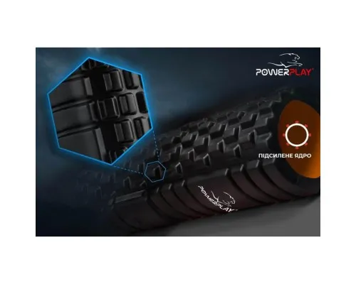 Масажний ролик PowerPlay 4025 Чорно-Помаранчевий (PP_4025_Black/Orange)