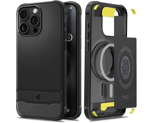 Чохол до мобільного телефона Spigen Apple iPhone 15 Pro Max Rugged Armor MagFit Matte Black (ACS06561)