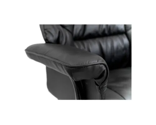 Офісне крісло Richman Конгрес Хром M-2 Широкий (Anyfix Wide) Шкіра Люкс Чорна (IM0000009)