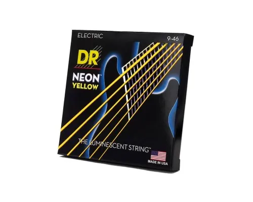 Струни для гітари DR Strings NEON Yellow Electric - Light Heavy (09-46) (NYE-9/46)