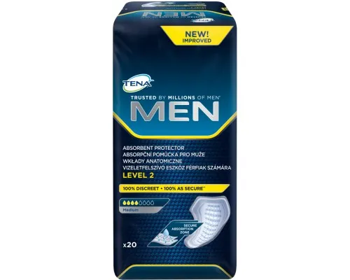 Урологічні прокладки Tena for Men Level 2 20 шт. (7322540016383/7322541493237)
