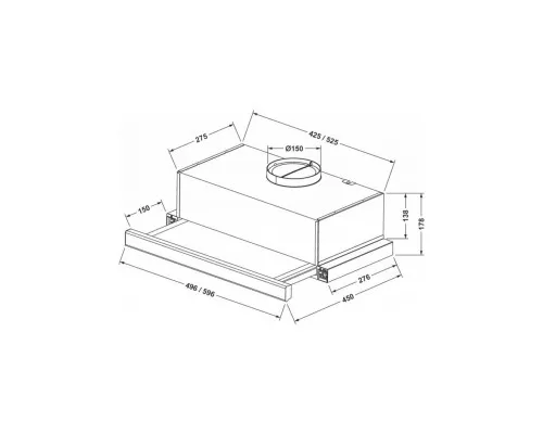 Вытяжка кухонная Eleyus Storm G 700 LED SMD 60 BG