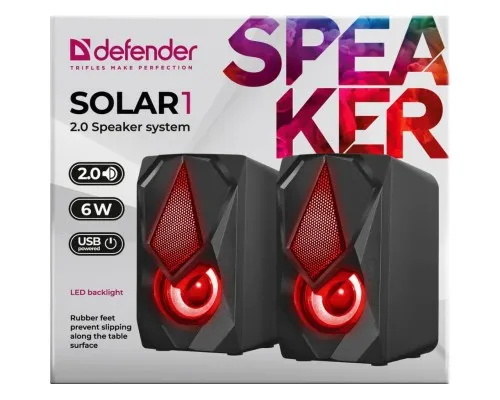 Акустична система Defender Solar 1 Black (65401)
