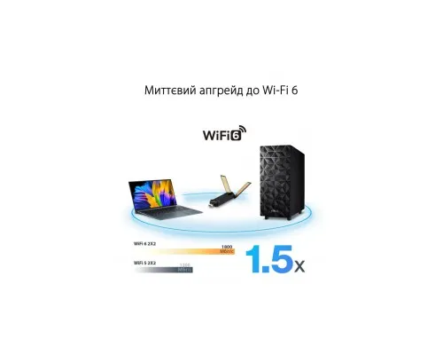 Мережева карта Wi-Fi ASUS USB-AX56 AX1800 USB 3.0 WPA3 MU-MIMO OFDMA (USB-AX56)