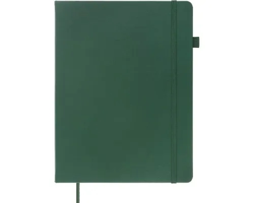Книга записна Buromax Etalon 190x250 мм 96 аркушів в клітинку обкладинка зі штучної шкіри Зелена (BM.292160-04)