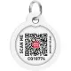 Адресник для тварин WAUDOG Smart ID з QR паспортом Камо сірий, круг 30 мм (230-0215)