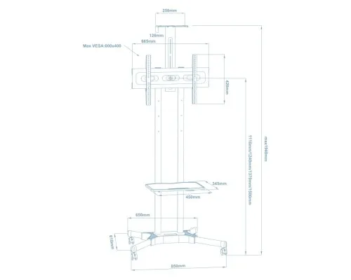 Стійка презентаційна Walfix TVS-6004B