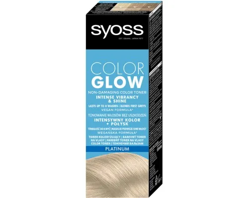 Відтінковий бальзам Syoss Color Glow Platinum - Платиновий Блондин 100 мл (9000101679267)