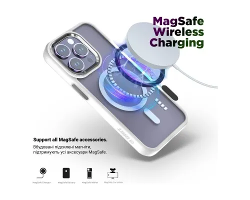 Чохол до мобільного телефона Armorstandart Unit MagSafe Apple iPhone 14 Pro Matte Clear Silver (ARM70437)