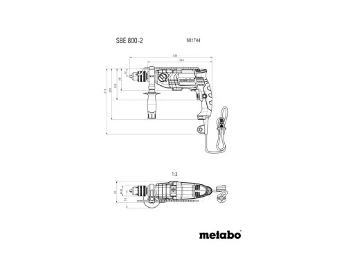 Дриль Metabo SBE 800-2, 800Вт, 1.5-13мм (601744000)