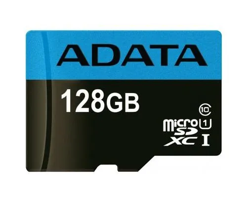 Карта памяті ADATA 128GB microSD class 10 UHS-I A1 Premier (AUSDX128GUICL10A1-RA1)