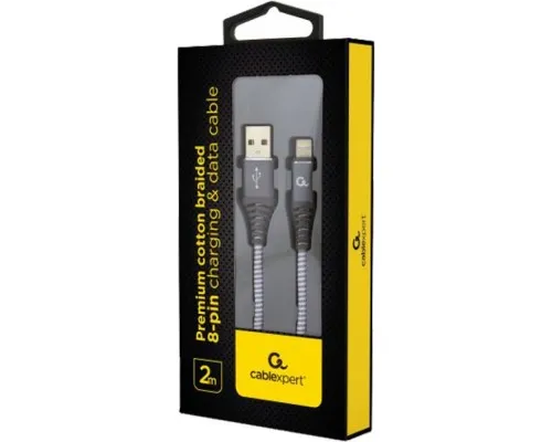 Дата кабель USB 2.0 AM to Lightning 2.0m Cablexpert (CC-USB2B-AMLM-2M-BW2)