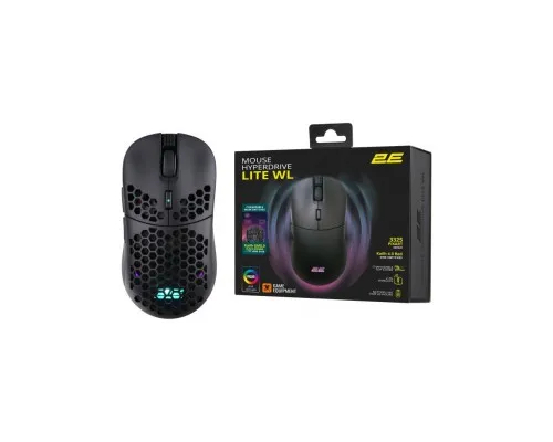 Мышка 2E Gaming HyperDrive Lite RGB Wireless/USB Black (2E-MGHDL-WL-BK)