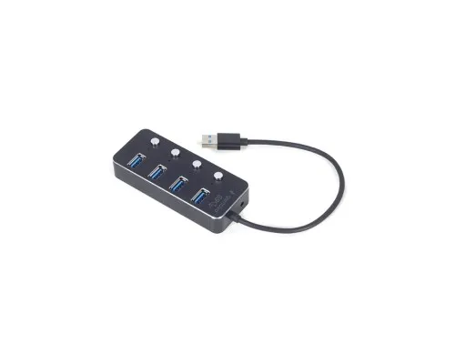 Концентратор Gembird USB 3.0 4 ports switch black (UHB-U3P4P-01)